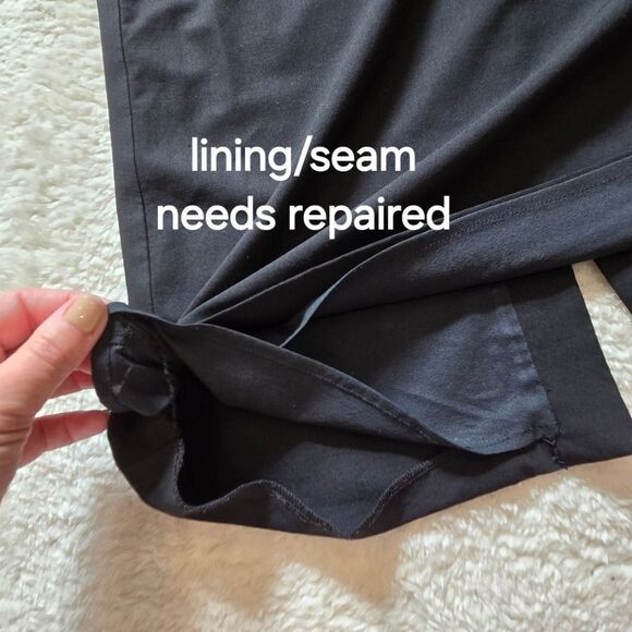 Armani Collezioni Black Wool-Blend Straight Skirt, Size 14 - Picture 5 of 9